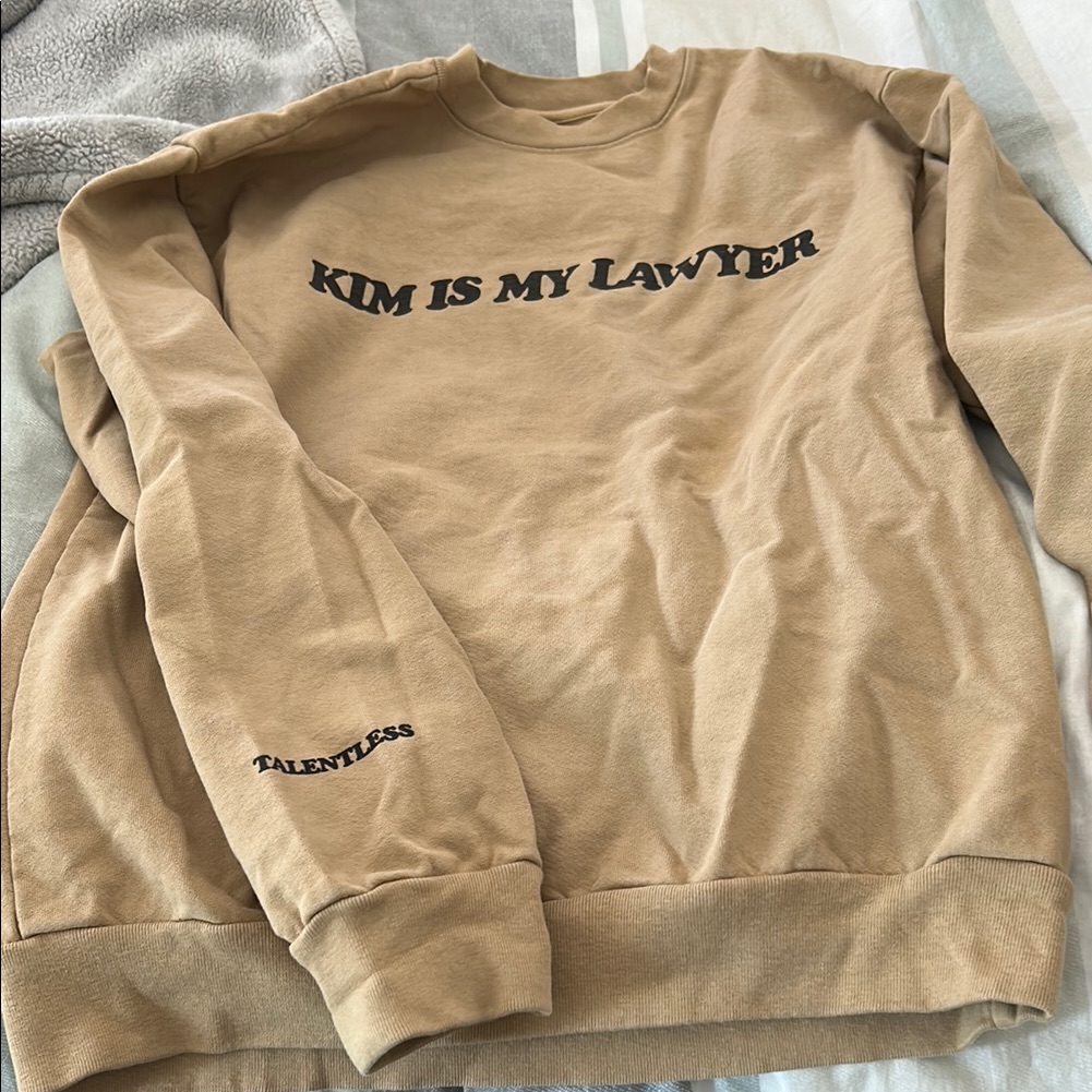 Talentless Sweatshirt With Black Text